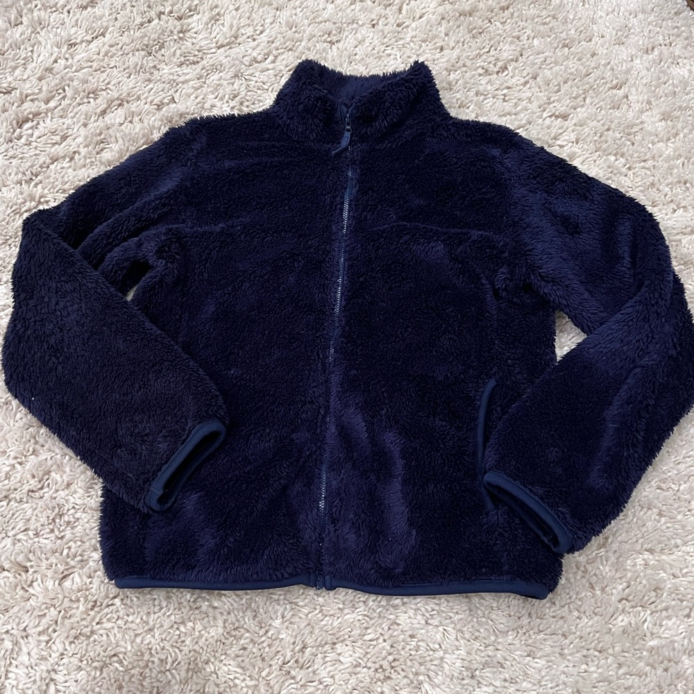 UNIQLO KIDS FLUFFY YARN FLEECE FULL-ZIP JACKET